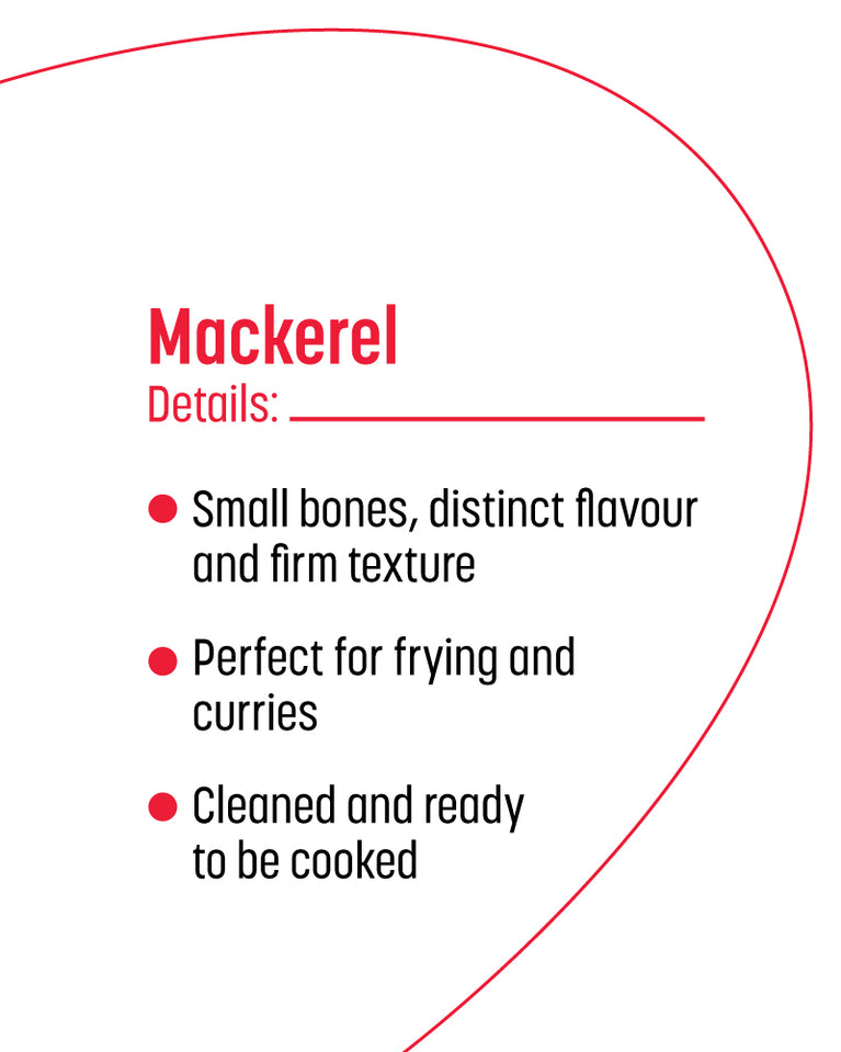 Mackerel Whole Cleaned with Head - 500 gm