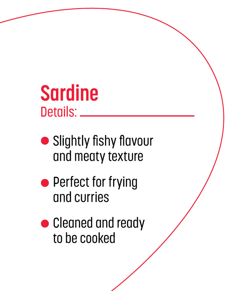Sardines Whole Cleaned without Head - 500 gm