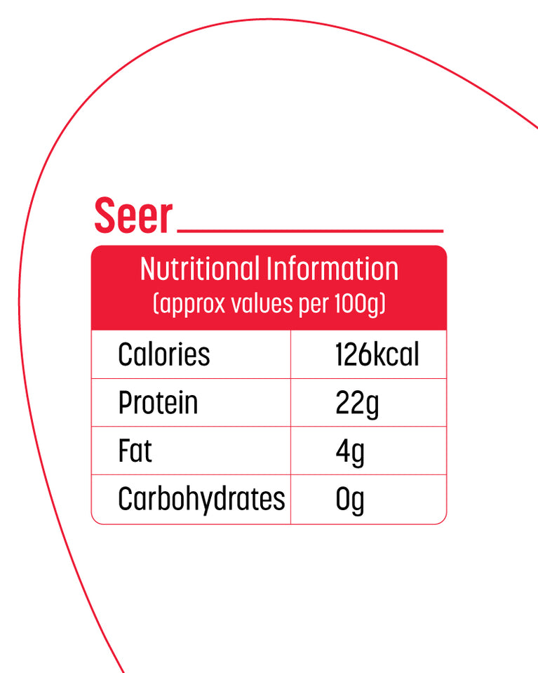 Seer Fish Boneless Cubes - 500 gm