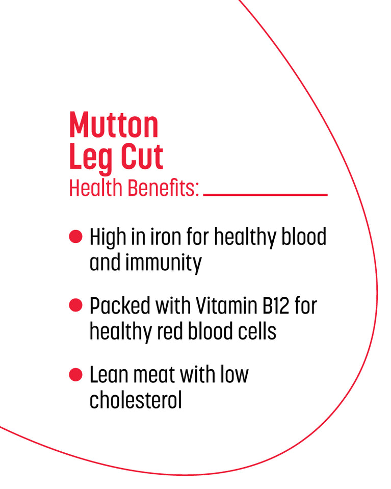 Mutton Leg Cut Pieces - Goat - 500gm