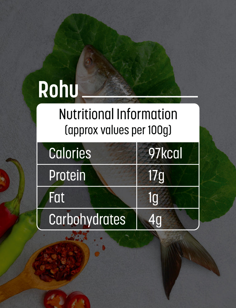 Fish Rohu Bengali Cut without Head - 500 gm