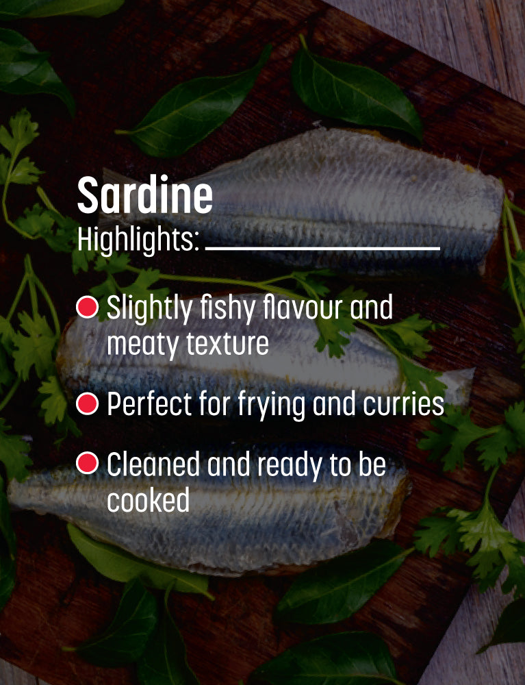 Sardines Whole Cleaned without Head - 500 gm