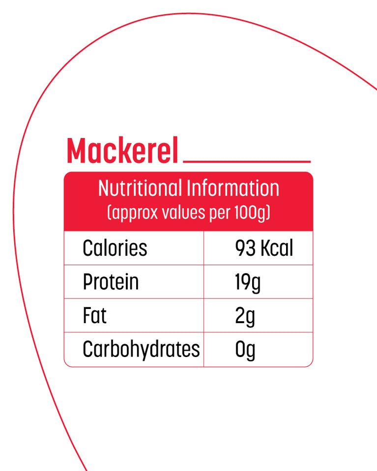 Mackerel Whole Cleaned without Head - 500 gm