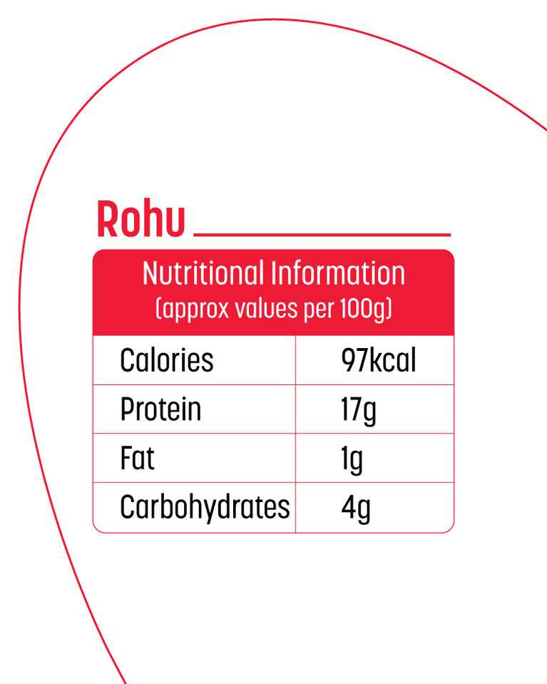 Fish Rohu Bengali Cut without Head - 500 gm