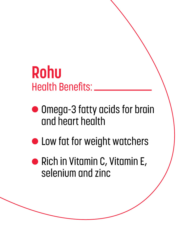 Fish Rohu Bengali Cut without Head - 500 gm