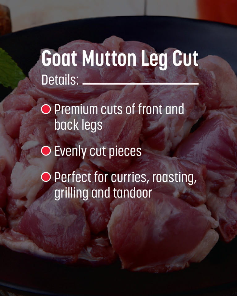 Mutton Leg Cut Pieces - Goat - 500gm