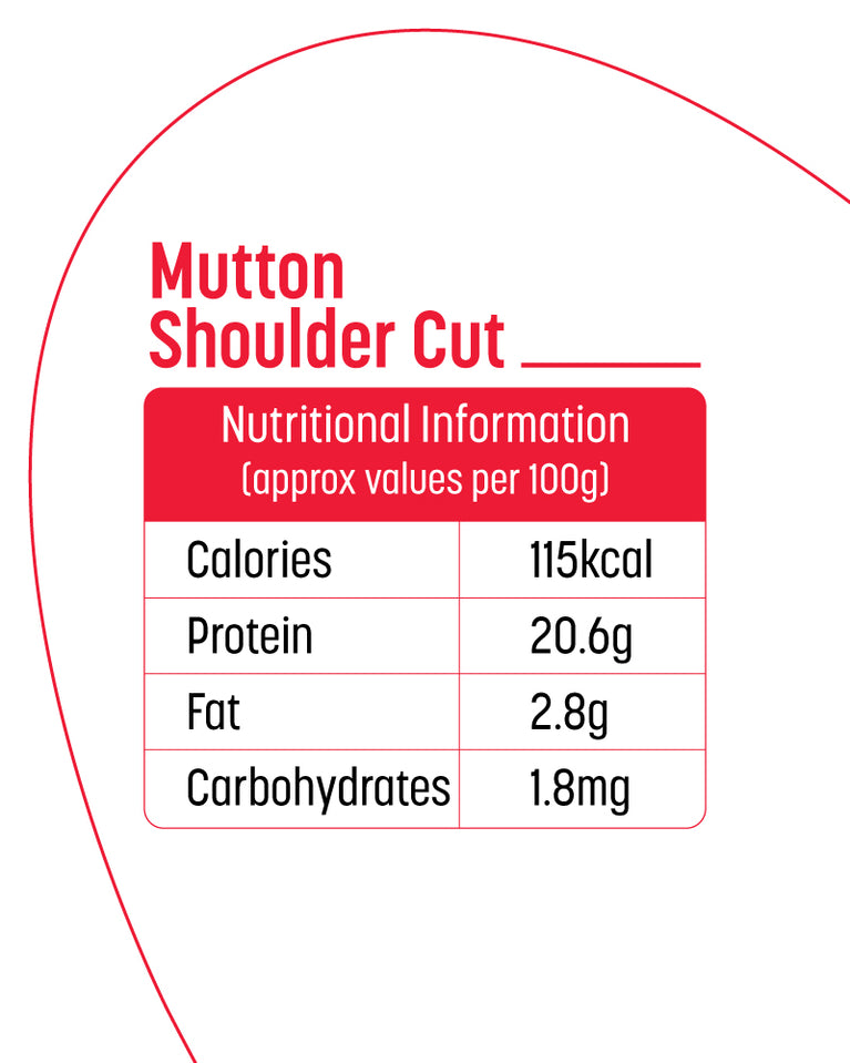 Mutton Shoulder Cut Pieces - Lamb - 500gm