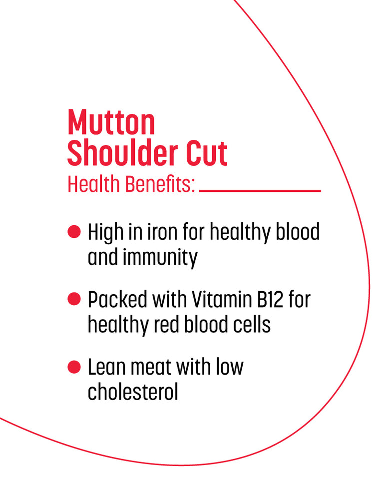 Mutton Shoulder Cut Pieces - Lamb - 500gm