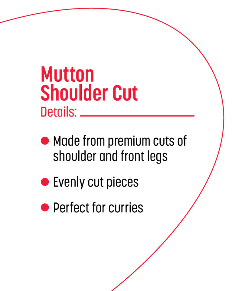 Mutton Shoulder Cut Pieces - Lamb - 500gm